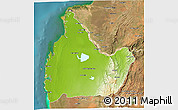 Physical 3D Map of Morombe, satellite outside