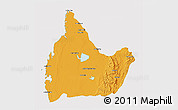 Political 3D Map of Morombe, cropped outside