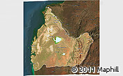 Satellite 3D Map of Morombe, darken