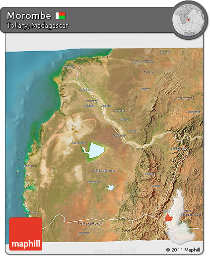 Satellite 3D Map of Morombe