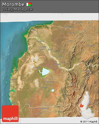Satellite 3D Map of Morombe