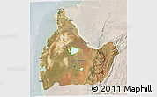 Satellite 3D Map of Morombe, lighten