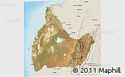 Satellite 3D Map of Morombe, shaded relief outside