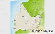 Shaded Relief 3D Map of Morombe, physical outside