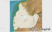 Shaded Relief 3D Map of Morombe, satellite outside