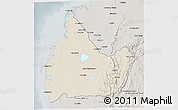 Shaded Relief 3D Map of Morombe, semi-desaturated