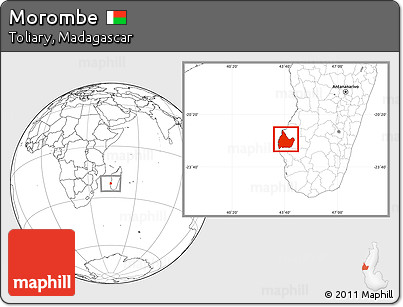Blank Location Map of Morombe