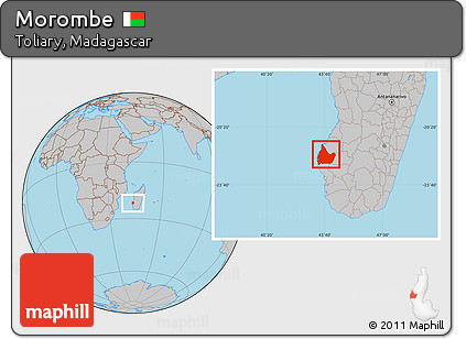 Gray Location Map of Morombe