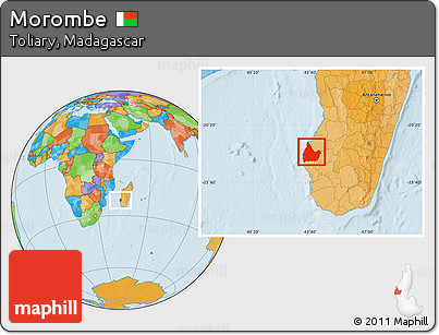 Political Location Map of Morombe