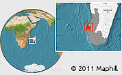 Satellite Location Map of Morombe, highlighted country, highlighted parent region
