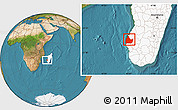 Satellite Location Map of Morombe, highlighted country