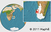 Satellite Location Map of Morombe, highlighted parent region