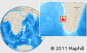 Shaded Relief Location Map of Morombe