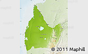 Physical Map of Morombe, lighten