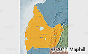 Political Map of Morombe, semi-desaturated