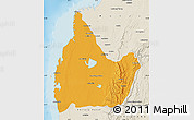 Political Map of Morombe, shaded relief outside