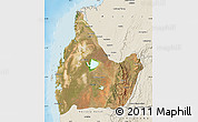 Satellite Map of Morombe, shaded relief outside