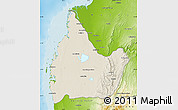 Shaded Relief Map of Morombe, physical outside