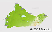 Physical Panoramic Map of Morombe, cropped outside