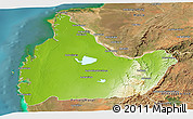 Physical Panoramic Map of Morombe, satellite outside