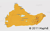 Political Panoramic Map of Morombe, cropped outside