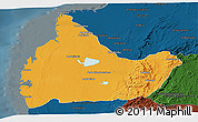 Political Panoramic Map of Morombe, darken