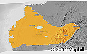 Political Panoramic Map of Morombe, desaturated
