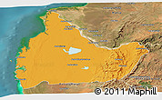 Political Panoramic Map of Morombe, satellite outside