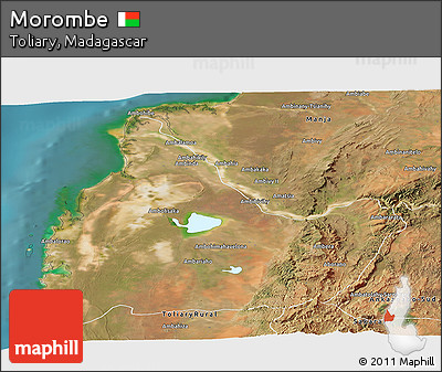 Satellite Panoramic Map of Morombe