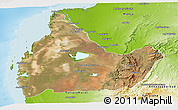 Satellite Panoramic Map of Morombe, physical outside
