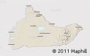 Shaded Relief Panoramic Map of Morombe, cropped outside