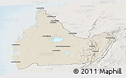 Shaded Relief Panoramic Map of Morombe, lighten