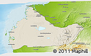 Shaded Relief Panoramic Map of Morombe, physical outside