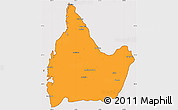 Political Simple Map of Morombe, cropped outside