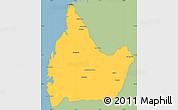 Savanna Style Simple Map of Morombe, single color outside