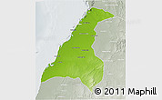 Physical 3D Map of Morondava, lighten, semi-desaturated