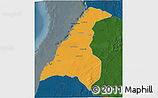 Political 3D Map of Morondava, darken