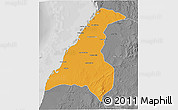 Political 3D Map of Morondava, desaturated