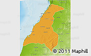 Political 3D Map of Morondava, physical outside