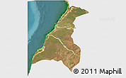 Satellite 3D Map of Morondava, single color outside