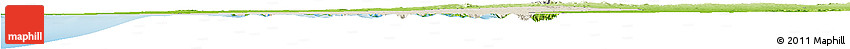 Shaded Relief Horizon Map of Morondava, physical outside