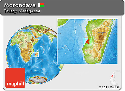 Physical Location Map of Morondava
