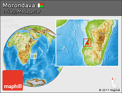 Physical Location Map of Morondava