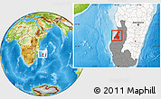 Physical Location Map of Morondava, highlighted country, highlighted parent region