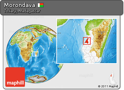 Physical Location Map of Morondava, highlighted parent region