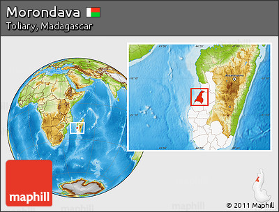Physical Location Map of Morondava, highlighted parent region