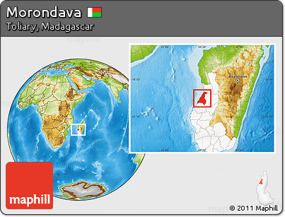 Physical Location Map of Morondava, highlighted parent region