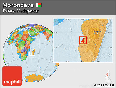 Political Location Map of Morondava