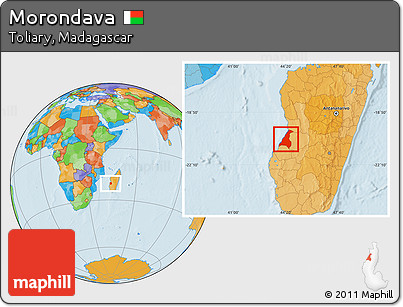 Political Location Map of Morondava