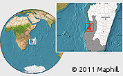Satellite Location Map of Morondava, highlighted country, highlighted parent region